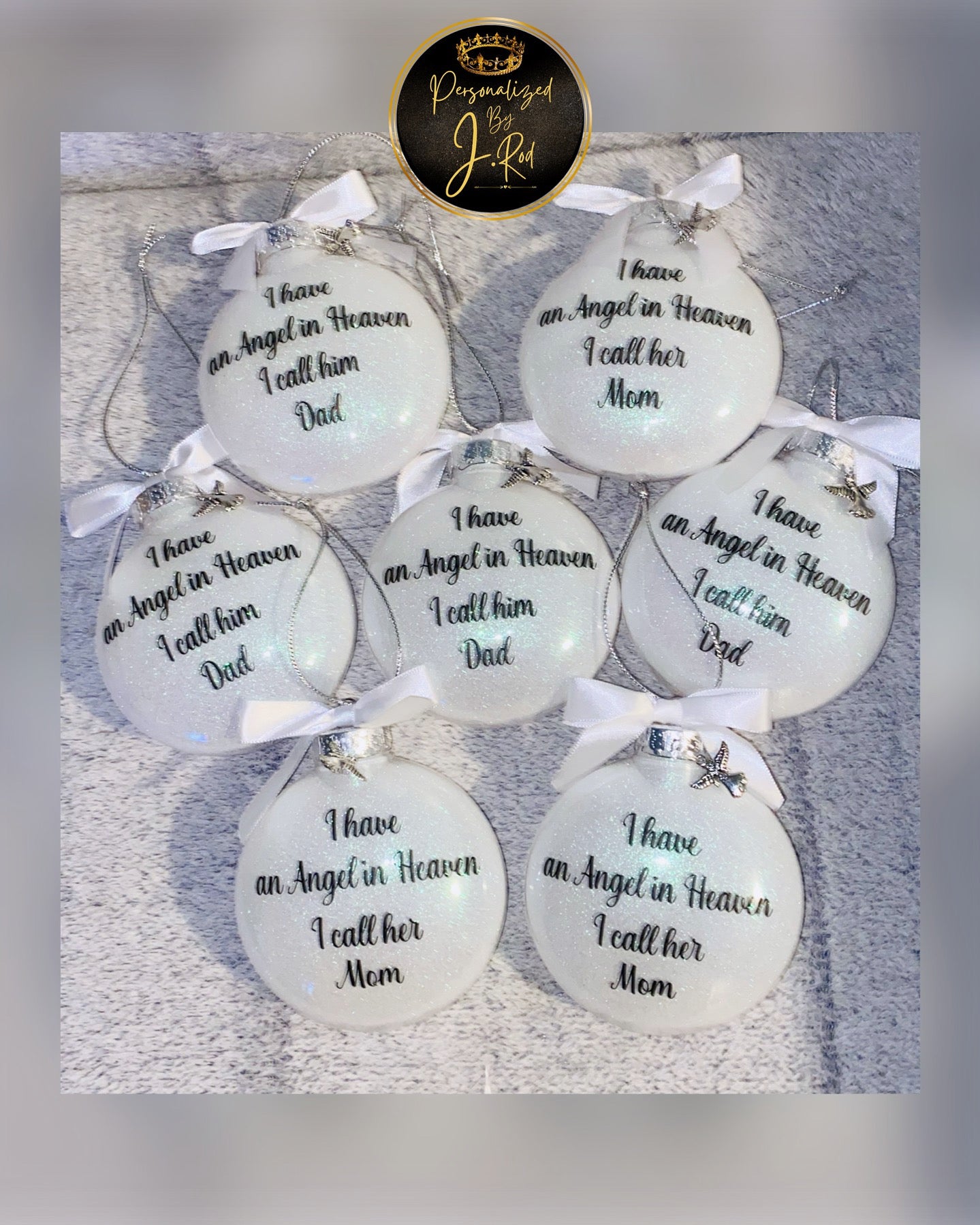 Angel in Heaven Glitter Ornament