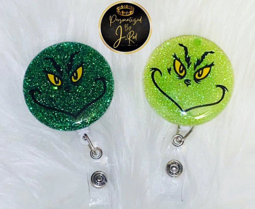 Grinch Inspired Badge Reels