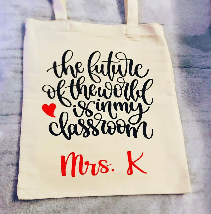 Custom Teacher Tote Bag