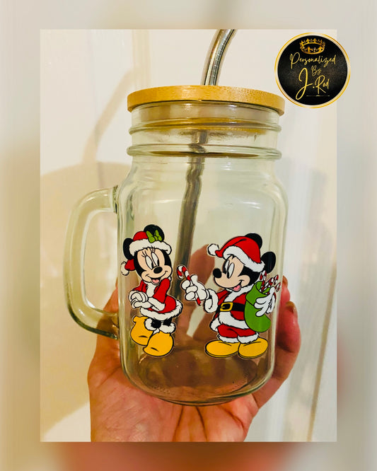 Mickey & Minnie Mason Jar