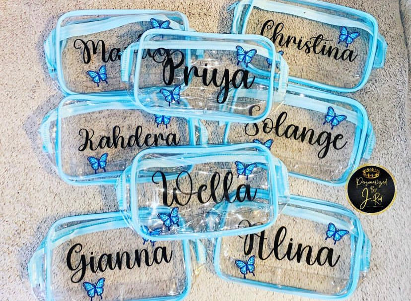 Clear Zippered Cosmetic Bags
