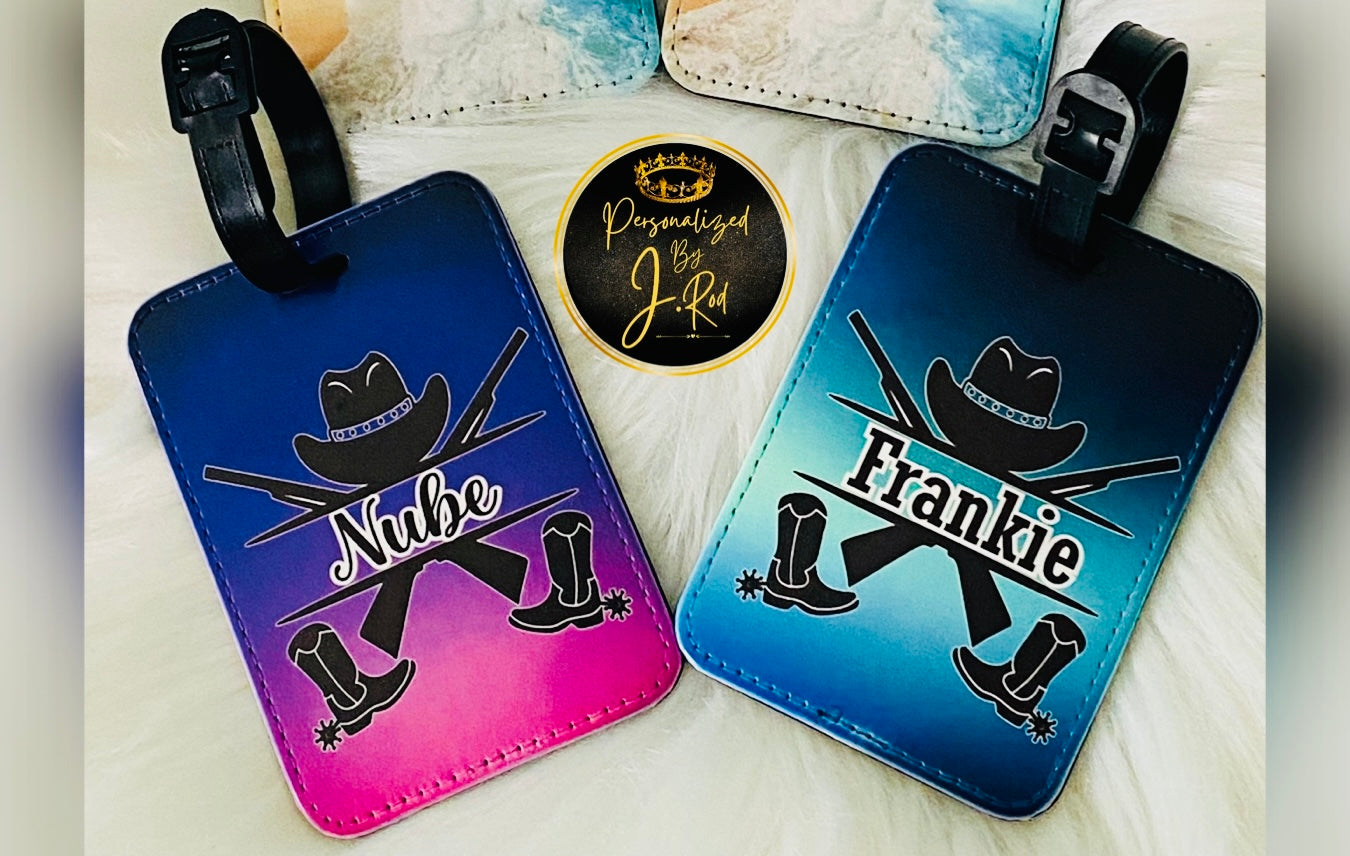 Cowboy theme Luggage Tag