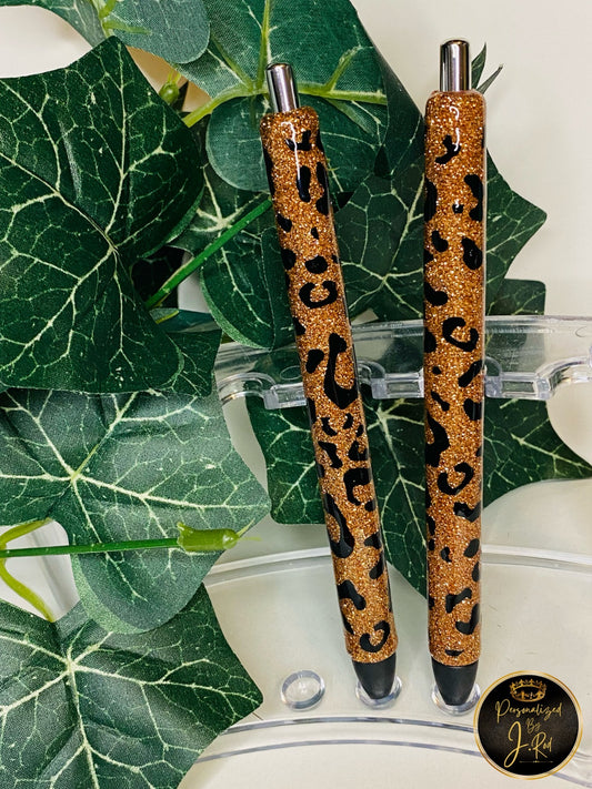 Leopard Print Glitter Pen