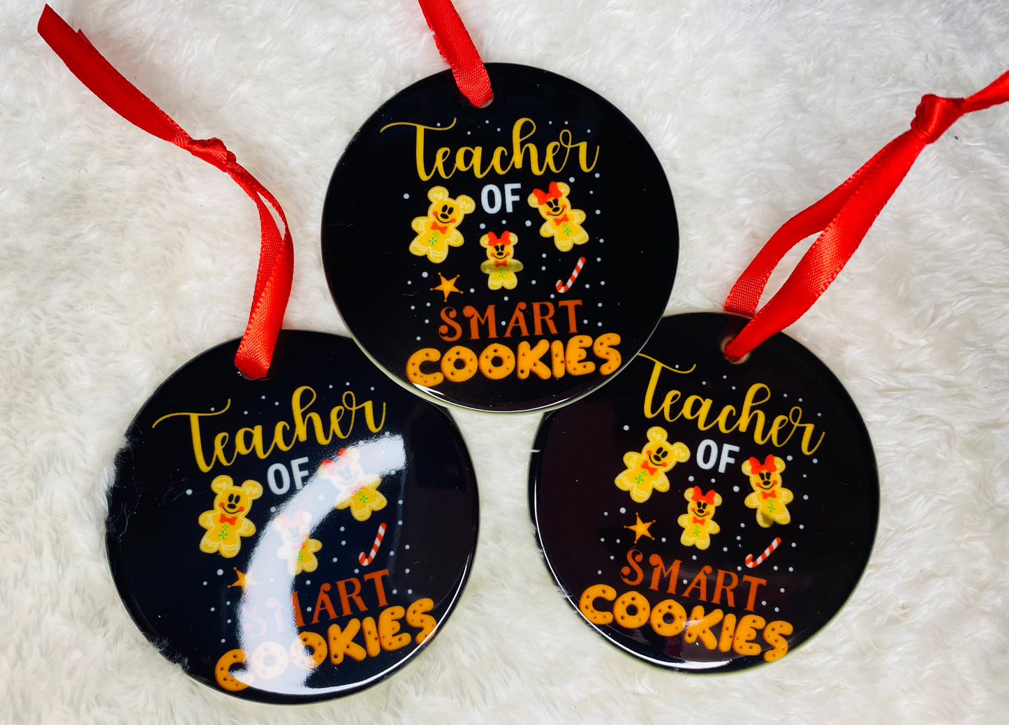 "Teacher of Smart Cookies" Ceramic Ornament